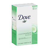 Dove go fresh cool moisture; beauty bar with cucumber & green tea scent, 1/4 moisturizing cream Left Picture